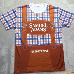 Samuel Adams Beer Octoberfest Lederhosen Performance T‎ Shirt Men's Size S